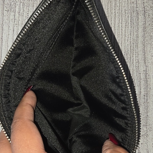 Coach Zip Signature Canvas Pebbled Leather Wristlet Black - Picture 13 of 13